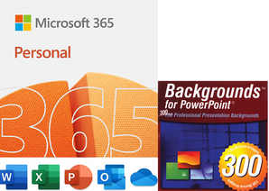 Microsoft 365 Personal with 300 Backgrounds for PowerPoint | BACK TO SCHOOL SPECIAL OFFER!
