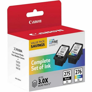 Canon PG-275XL / CL-276XL Original High Yield Inkjet Black & Color Ink Cartridges Value Pack